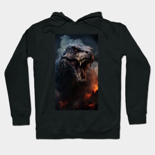 scary t-rex screaming Hoodie